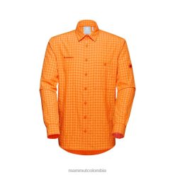 Mammut camisa de manga larga lenni mandarina-mandarina oscura - Mammut Ropa Deportiva HH4JB917 hombres