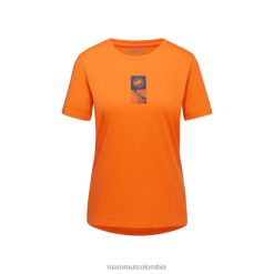 Mammut emblema de la camiseta central mandarina oscura - Mammut Ropa Deportiva HH4JB900 mujer