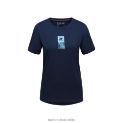 Mammut emblema de la camiseta central marina - Mammut Ropa Deportiva HH4JB899 mujer