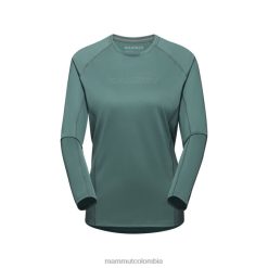 Mammut logotipo de manga larga selun fl jade oscuro - Mammut Ropa Deportiva HH4JB869 mujer