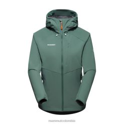 Mammut máxima comodidad, chaqueta con capucha jade oscuro - Mammut Ropa Deportiva HH4JB15 mujer