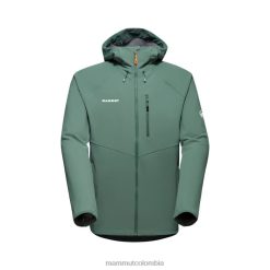 Mammut máxima comodidad, chaqueta con capucha jade oscuro - Mammut Ropa Deportiva HH4JB56 hombres