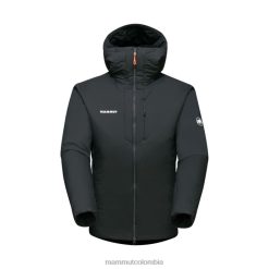 Mammut rime en chaqueta con capucha flexible fantasma negro - Mammut Ropa Deportiva HH4JB754 hombres